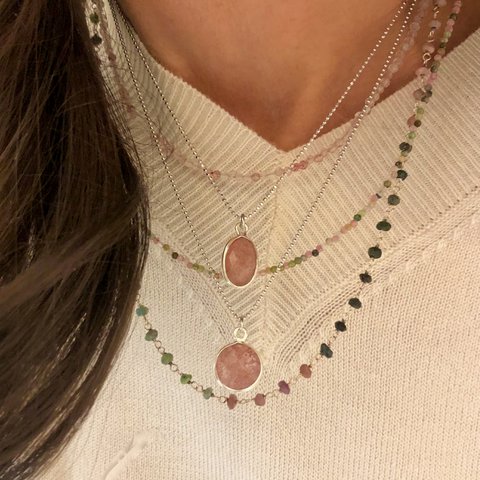 Toermalijn ketting 925 zilver