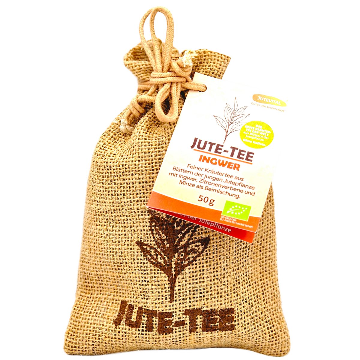 Organic jute tea ginger jute bags