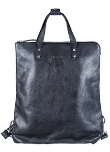 SHOPPER BACKPACK Rucksack Leder black
