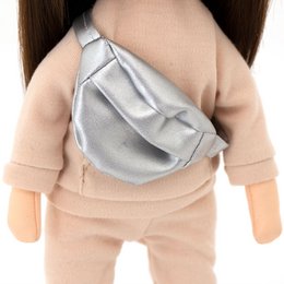 Knuffel, Sweet Sisters - Sophie in een beige trainingspak (35cm)