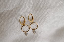Pendientes Labradorita - Oro