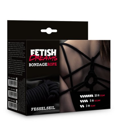 MVW Fetish Dreams Bondage Rope - 3 meter - zwart