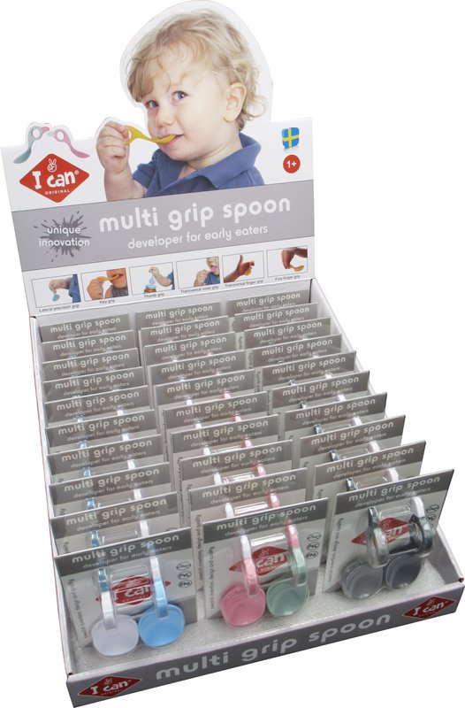 Dispalybox soft line, 10x Blanc/bleu clair, 10x rose princesse/vert olive, 10x gris/gris clair