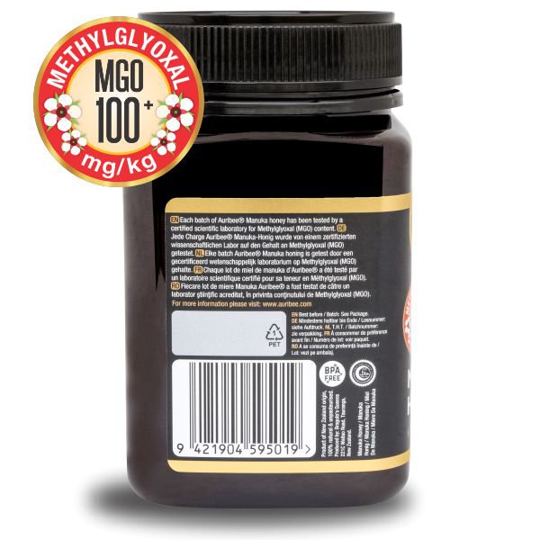 100% reiner, roher Manuka-Honig MGO 100+ (500 Gramm)