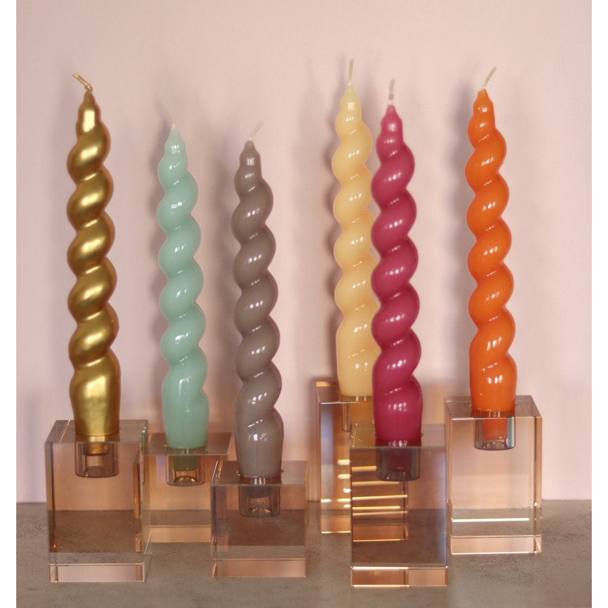 Mave Turn Me On Candle Gold Set of 2