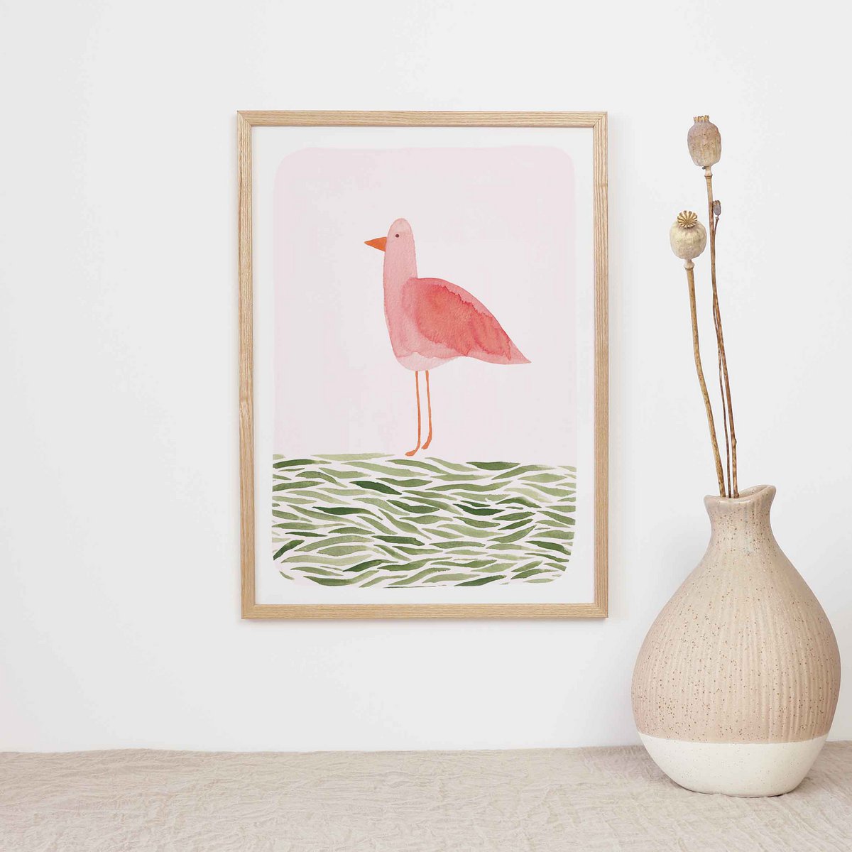 Stampa d'arte "Bird on Meadow" | dimensioni diverse