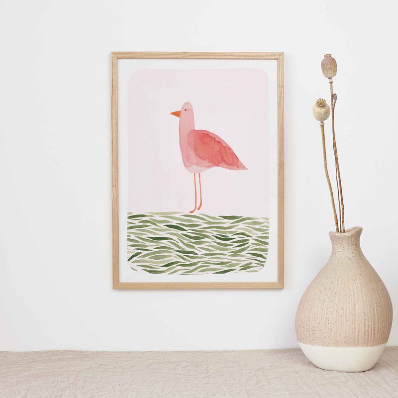 Stampa d'arte "Bird on Meadow" | dimensioni diverse