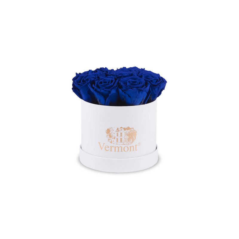 Flores Preservadas Caja Rosa Blanca