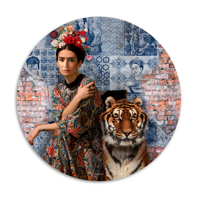 Melli Mello Wall Circle Frida Kahlo