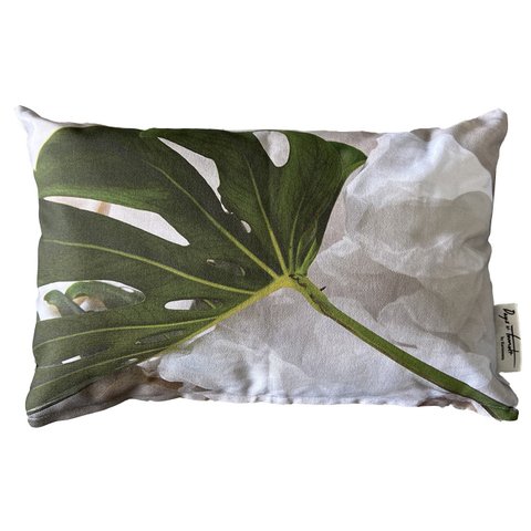Cloudy Monstera - outdoor pillow + filling