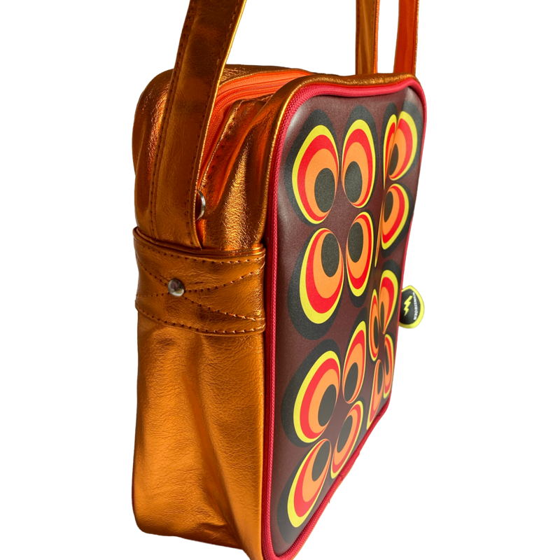 Sac bandoulière cercles rétro