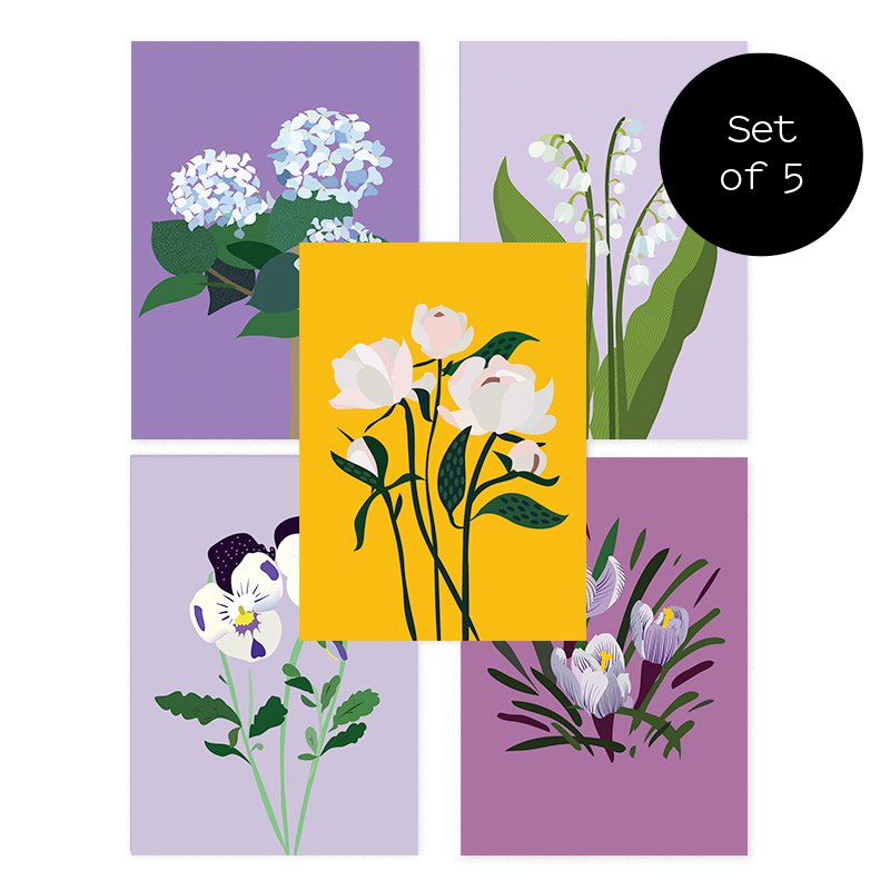 Postkartenset - Gartenblumen