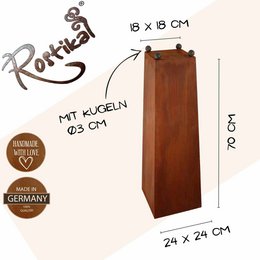 Vintage Deko Pflanzsäule 70 cm mit verschiedenen Schalen | Gartendeko Rost