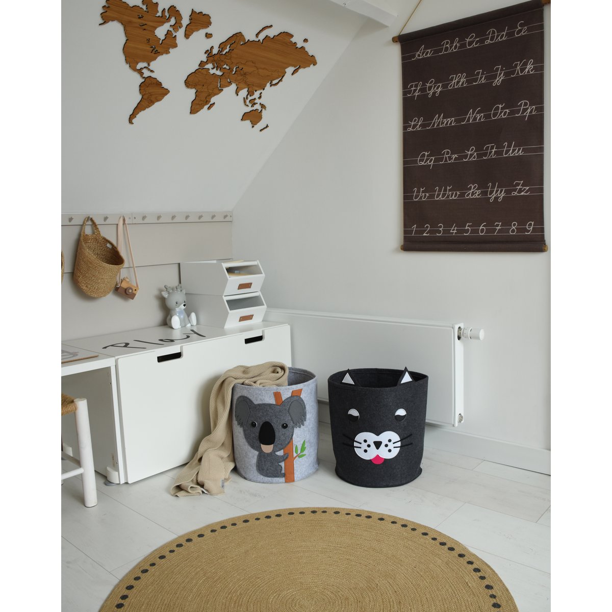 Storage Basket Children's Room - Cat