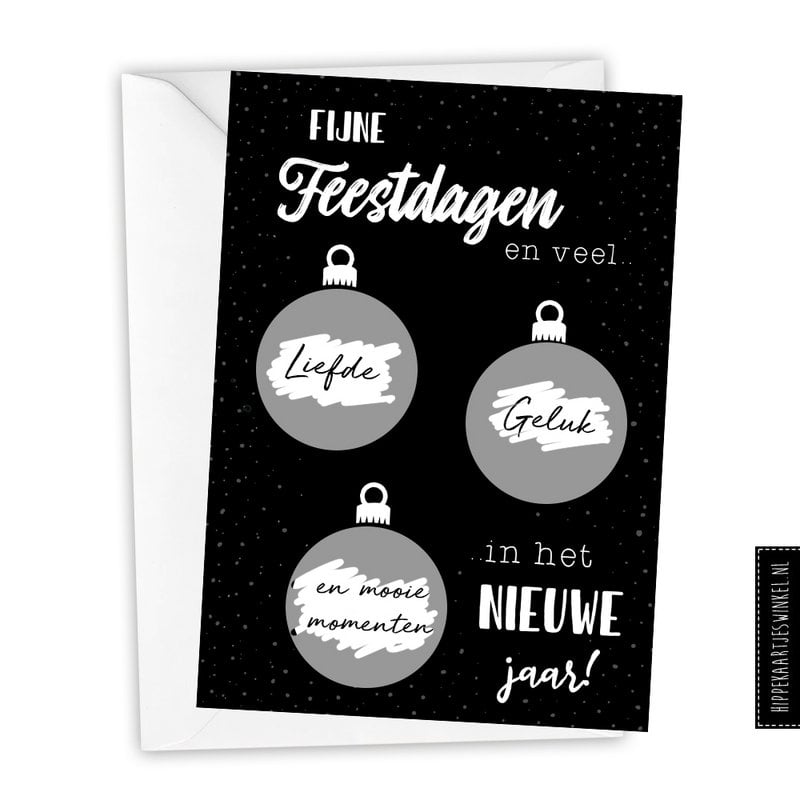 Biglietto di Natale gratta e vinci fai da te con busta inclusa - nero/argento