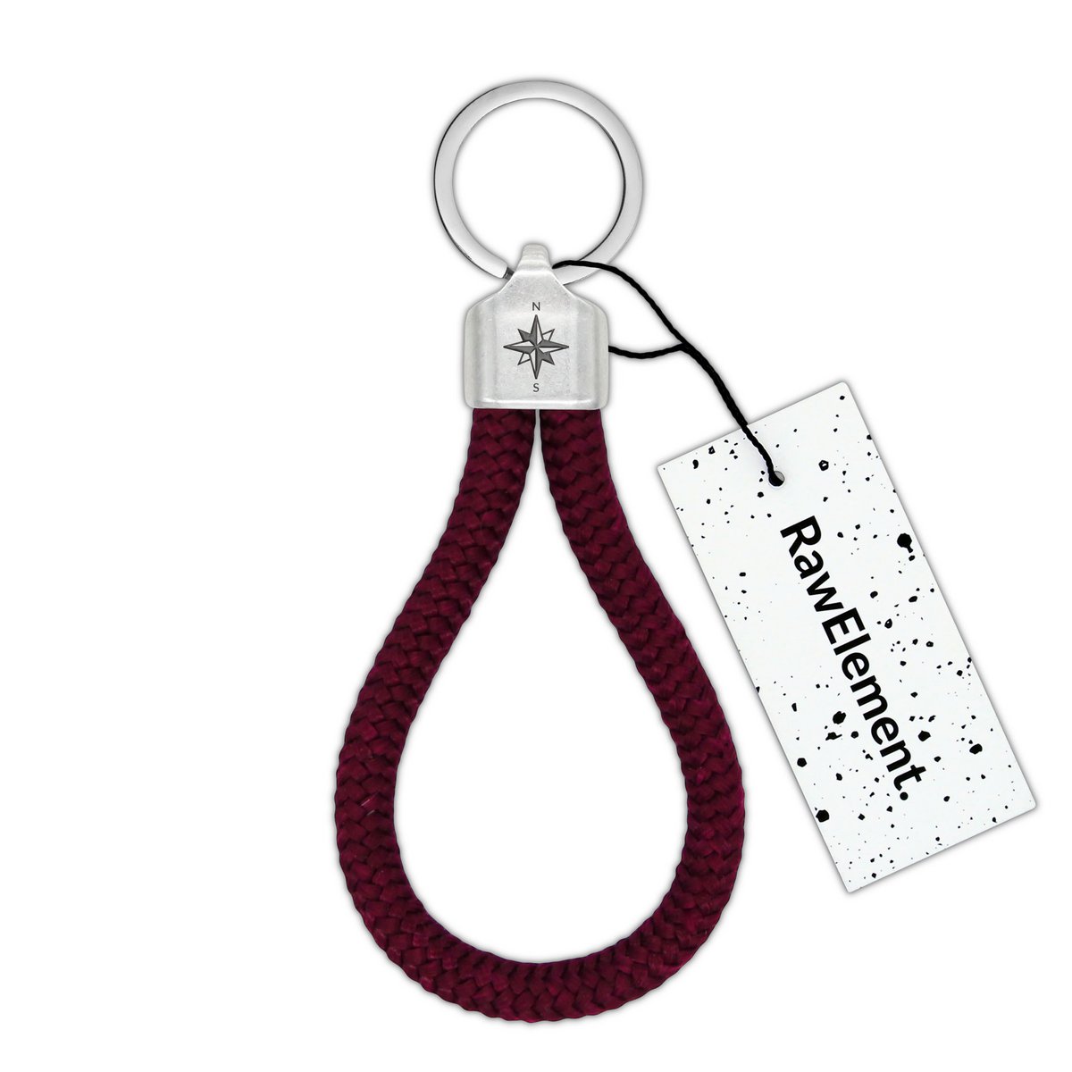 RAW ELEMENT Kompass Schlüsselanhänger - Segeltau Kletterseil - von der Natur inspiriert, für Männer und Frauen | Original & Handgemacht
