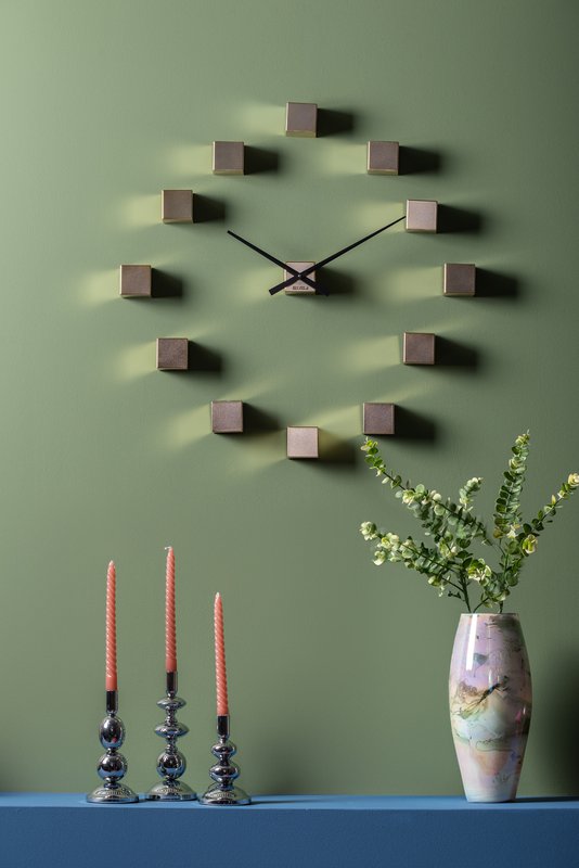 Reloj de pared DIY Cubic Metálico