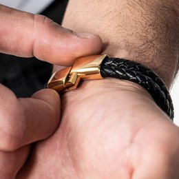 Leather bracelet "Double"