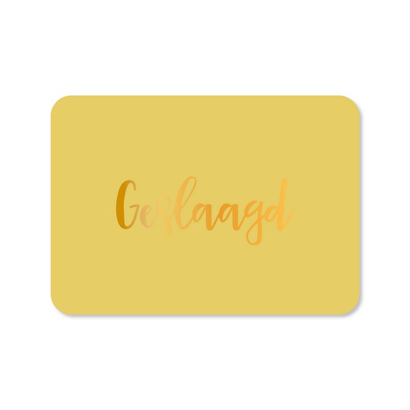 Greeting card Passed (with gold foil) - sale