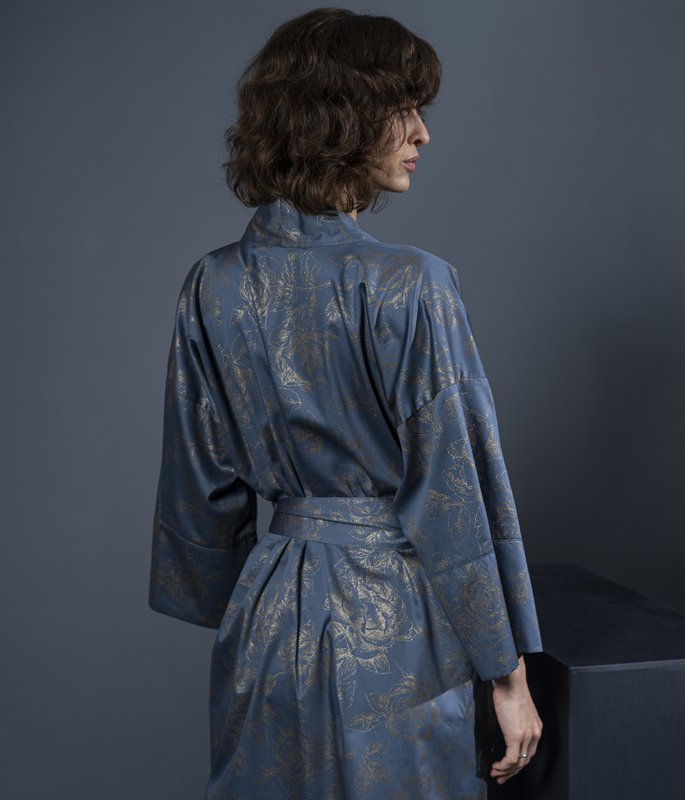 Bathrobe kimono Rose Line