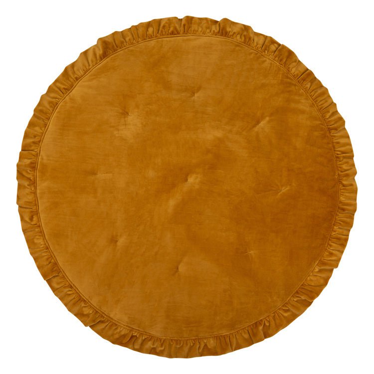 Mata Soft Velvet z Falbanką „Musztarda”