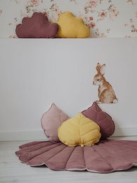 Cuscino in foglie di lino “Rosa Cipria”.