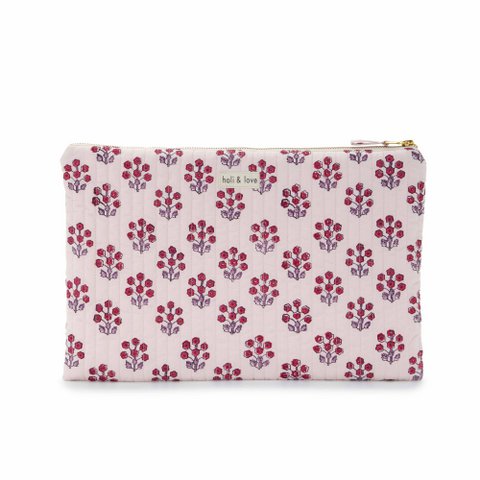 Laptoptas van biologisch katoen - Roze bloem