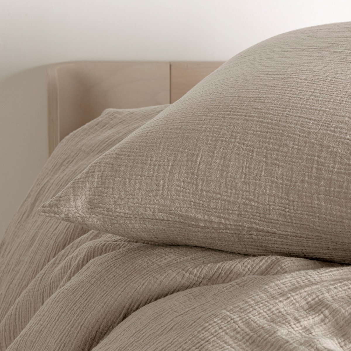 Kissenbezug 65 x 65 – Baumwoll-Musselin, beige