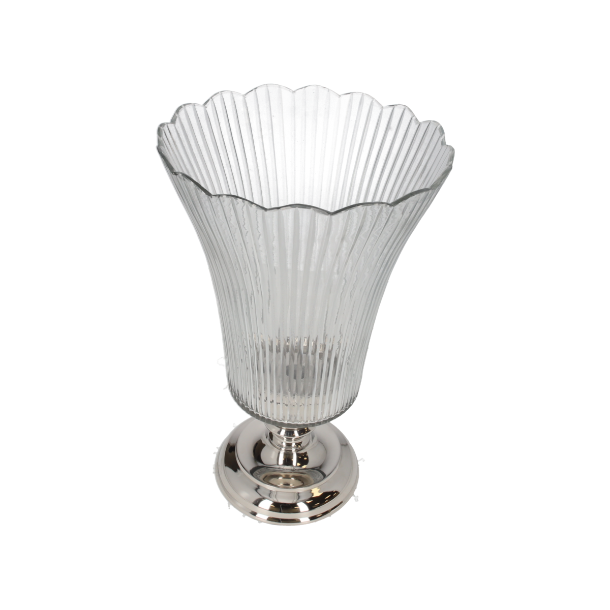 Silver crystal cup candle holder 40x25 cm