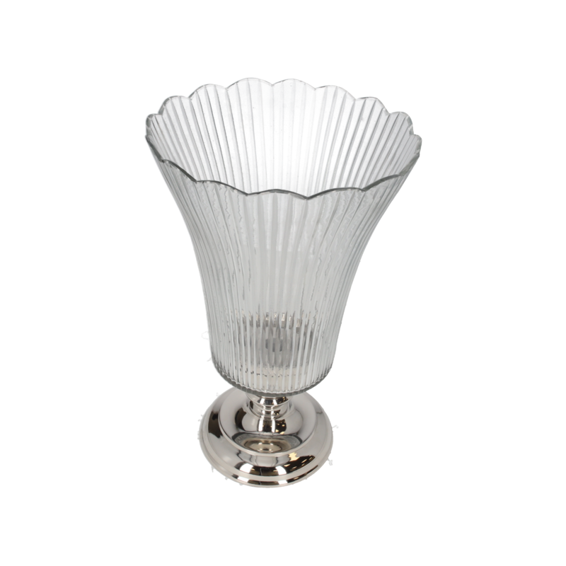 Silver crystal cup candle holder 40x25 cm