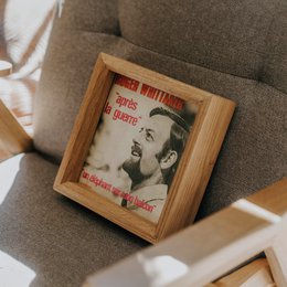 Håndlavet egramme til vinylvisning, vægmontering eller hyldebrug, minimalistisk musikrumindretning