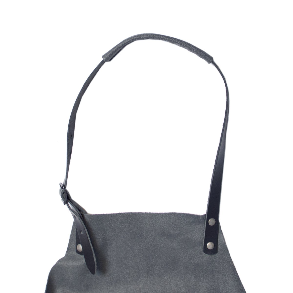 Tablier Cuir - Tablier BBQ - Accessoires BBQ - Vert Olive et Bleu Gris