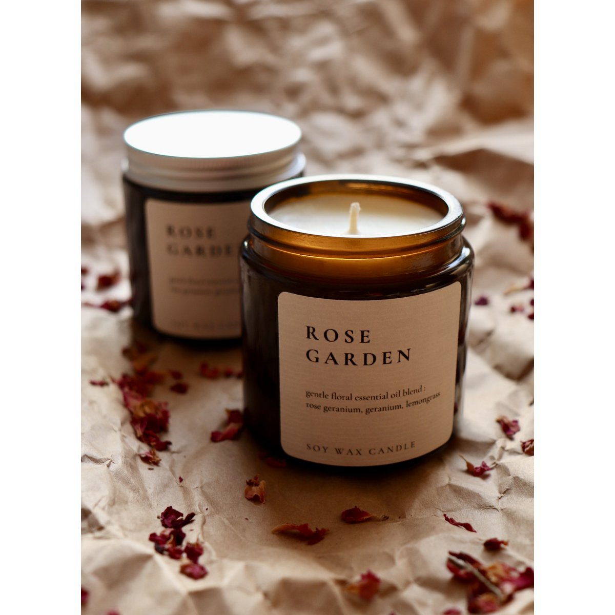 Rose Garden, natural soy wax candle with essential oils