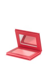 Vibrant pink blush compact with sleek design and mirror. Ideal for adding a natural flush of color to the cheeks.