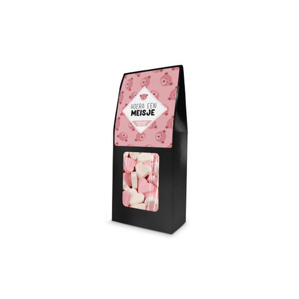 Doosje Hoera een Meisje (Zwart) 150g