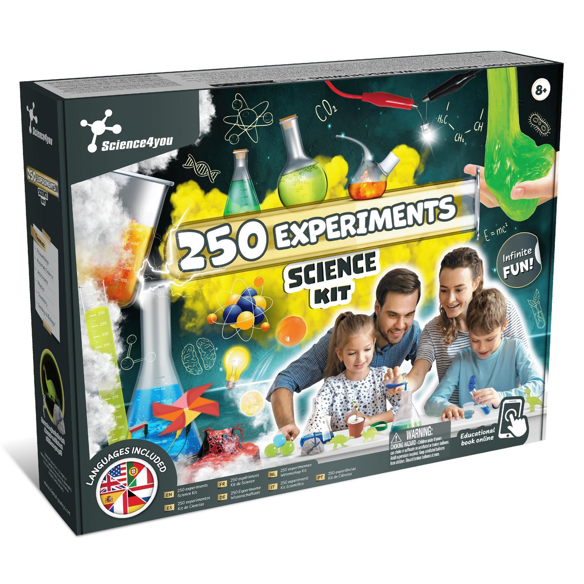 Science Kit 250 Experimenten (6 talen)