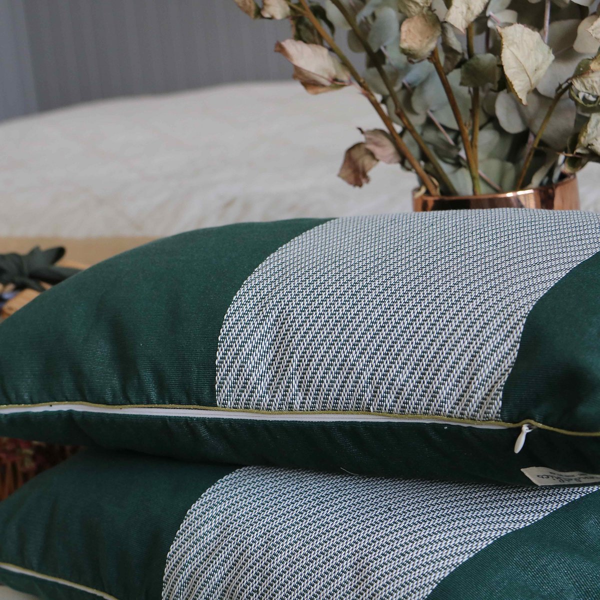 Ami Y'Sar green decorative cushion cover