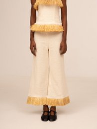 Noctis broek van stro met franjes
