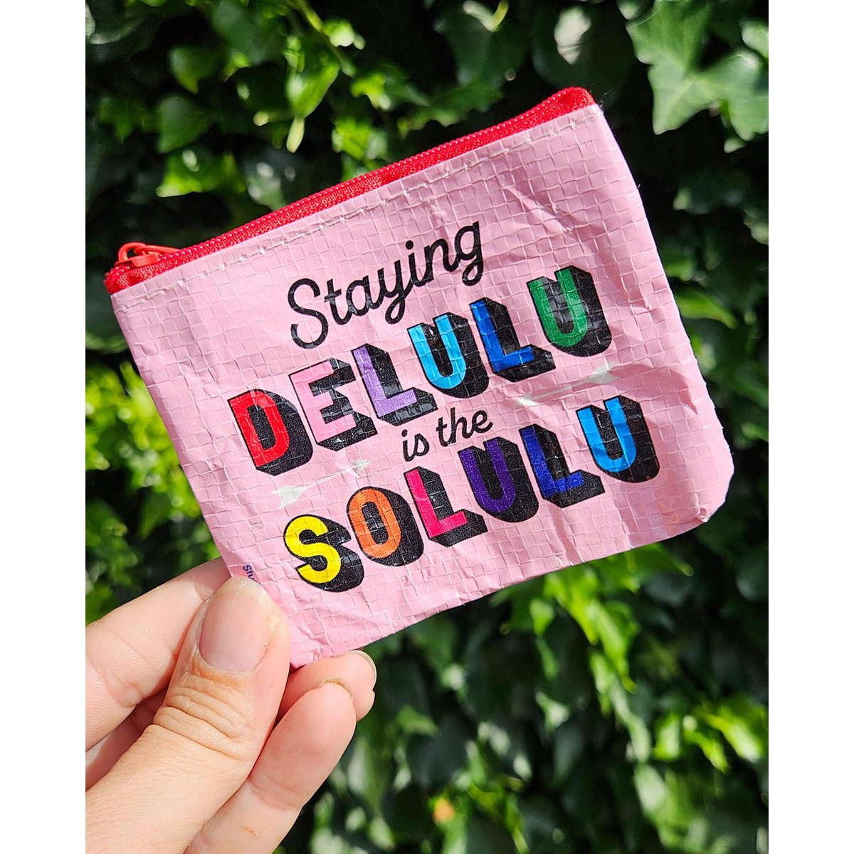Mini portemonnee Coin purse Staying DELULU van gerecycled plastic