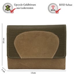 Sunsa Damen Geldbörse. Leder Geldbeutel. Portemonnaie mit RFID Schutz. Brieftasche aus Leder. Mittelgroße Geldbörse für Frauen mit vielen Kreditkartenfächern- Wallet für Damen, Geschenkidee
