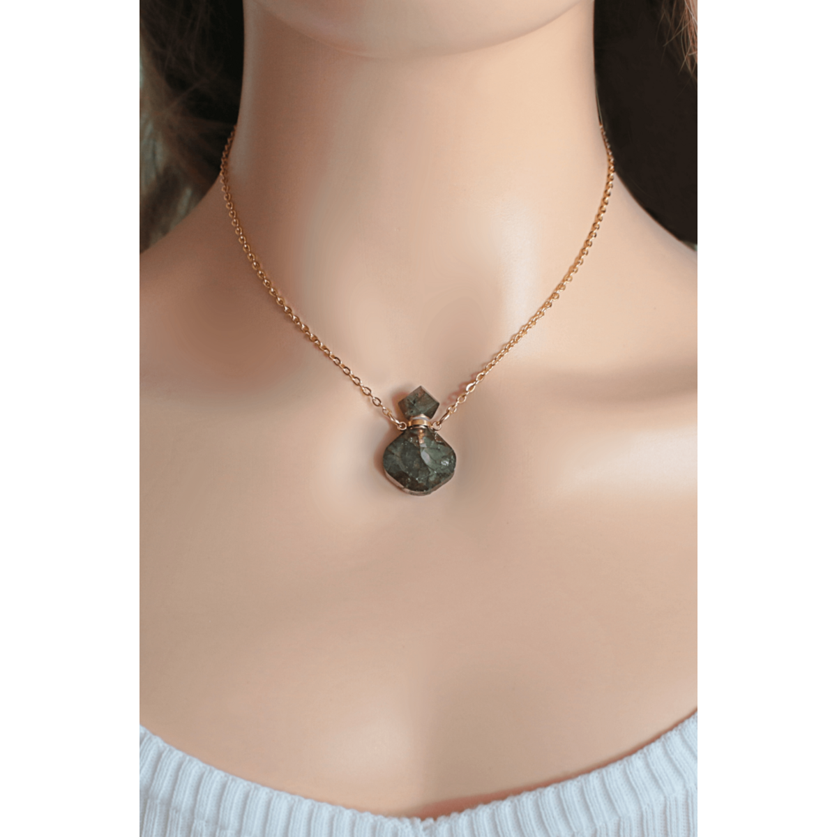 Luxury Mini Crystals Bottles | 24K Natural Crystals Bottle Necklaces