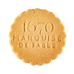 Shortbread biscuits in a 100g cardboard box. Buttery, plain cookies in a classic packaging.