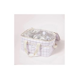 Sunnylife Check Canvas Cooler Bag - Kokosnød