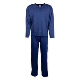 Set de pijama masculino - manga larga - azul real