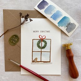 Weihnachtskarte - Robin