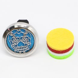 Autoverspreider Clip'Arôme - Calavera - roestvrij staal met blotters - decoratief aromatherapie-accessoire - cadeau-idee