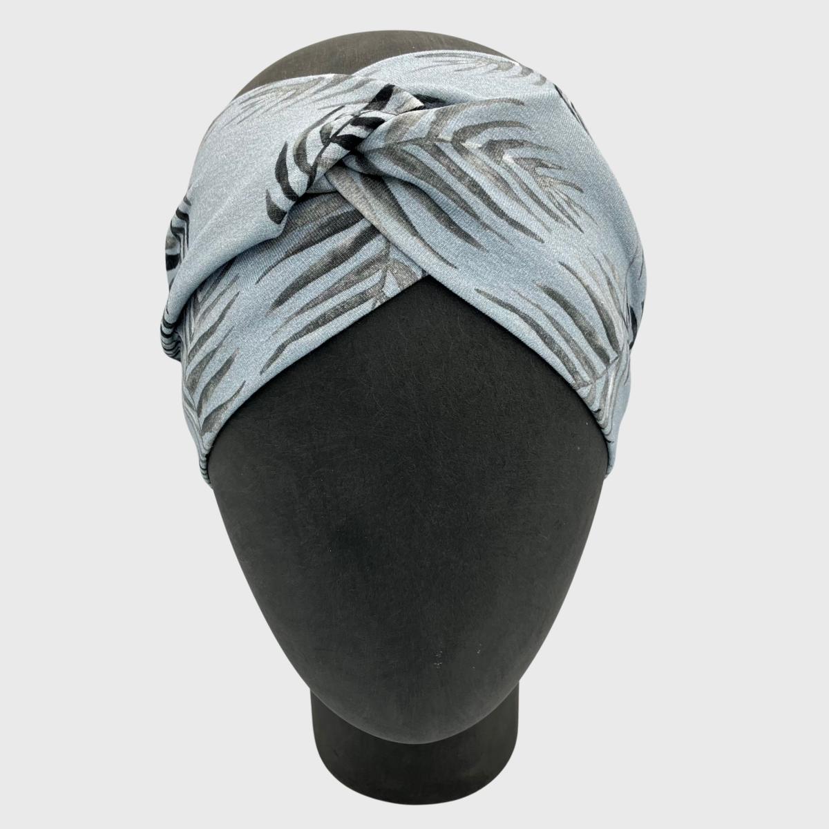 Bandeau Stirnband Hellblau Silbergrau Bio Baumwolle Jersey | Made in Austria