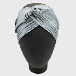 Bandeau Stirnband Hellblau Silbergrau Bio Baumwolle Jersey | Made in Austria