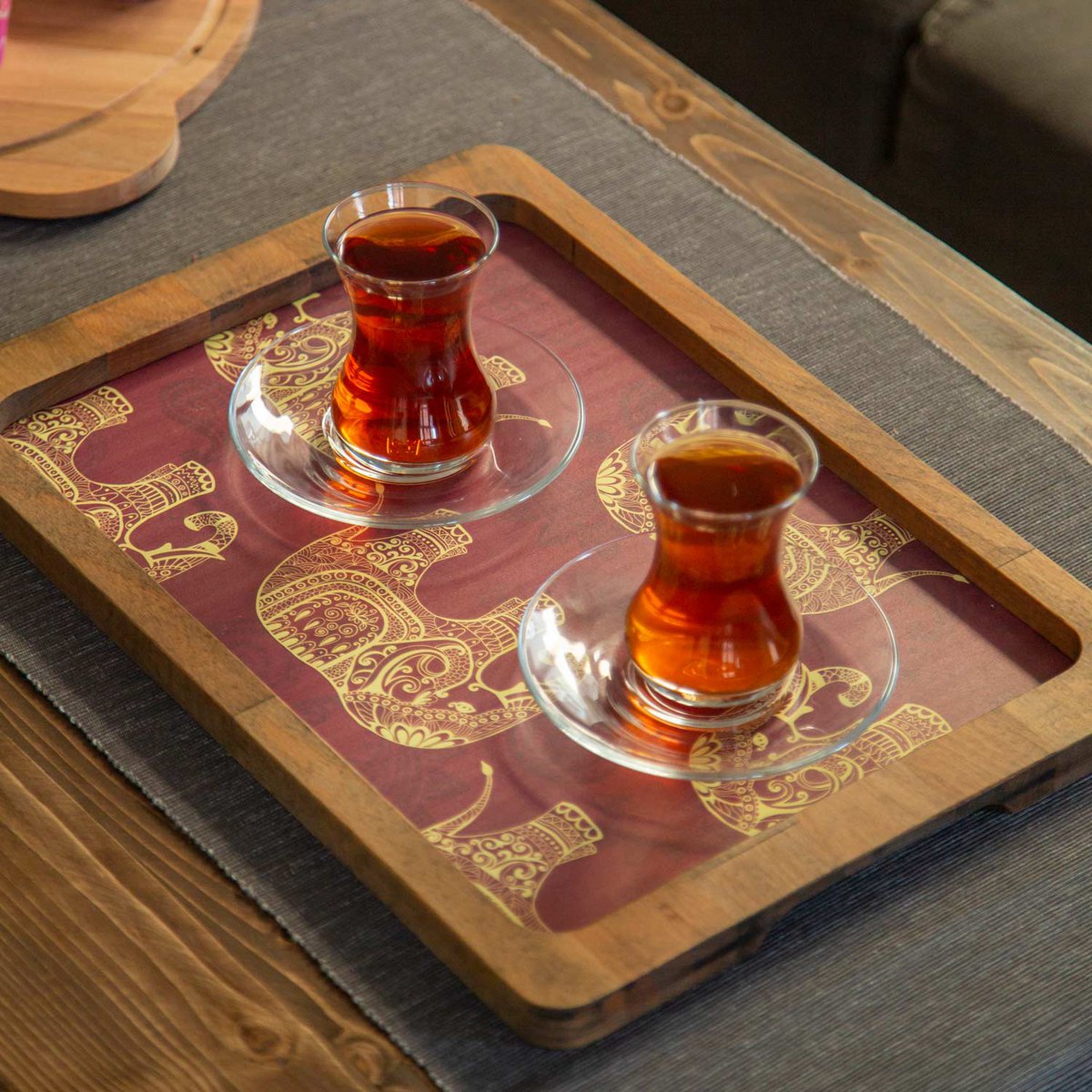 Joy Kitchen wooden tray - Fil Desenli