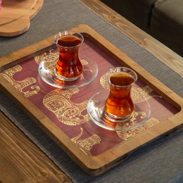 Joy Kitchen wooden tray - Fil Desenli